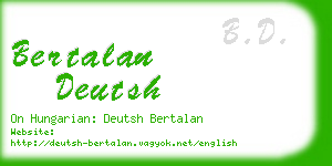 bertalan deutsh business card